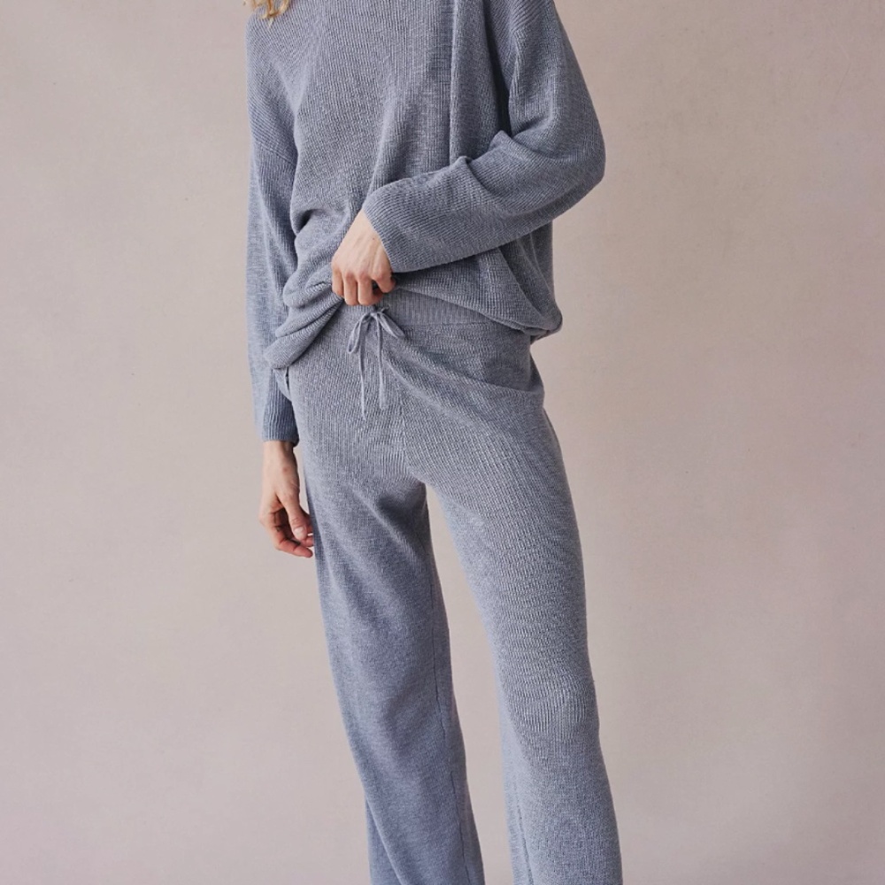 Free People Malibu Solid Pant Surf Set Size XS Galvanized Color